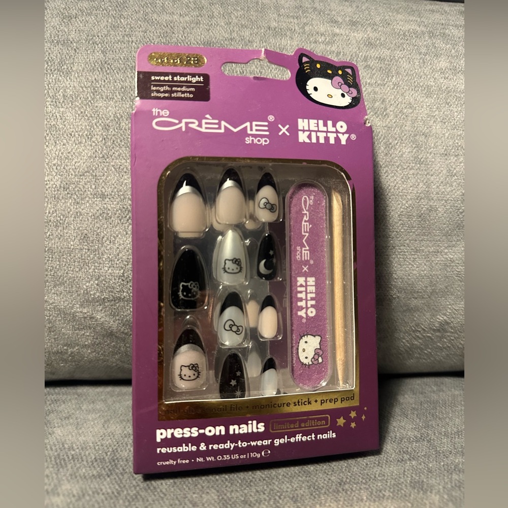 The Creme Shop Hello Kitty Halloween Press On Nails Sweet Starlight- Limited ED